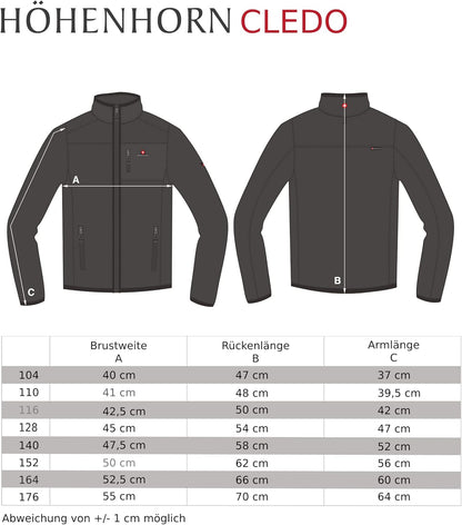 Höhenhorn Cledo Kinder Softshelljacke Kids Jacke Übergangsjacke Outdoor Winddicht Wasserdicht Atmungsaktiv