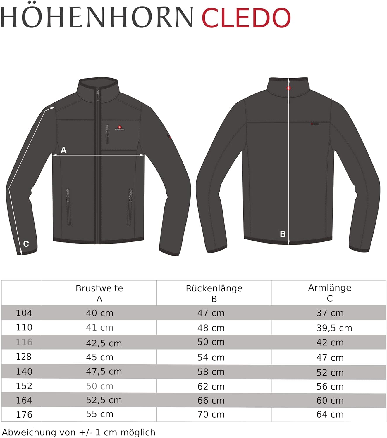 Höhenhorn Cledo Kinder Softshelljacke Kids Jacke Übergangsjacke Outdoor Winddicht Wasserdicht Atmungsaktiv