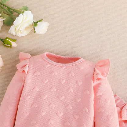 Kleinkind Baby Mädchen Outfits Langarm Sweatshirt Top Hosen mit Fliege Kleinkind Herbst Winter Kleidung Set