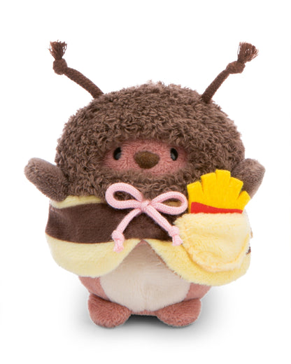 NICI MYMOCHI Kuscheltier Set - Kuscheltier Bär Nomo 8 cm mit Pommes und Bienenkostüm in Geschenkbox, Flauschiges Stofftier zum Kuscheln, Spielen und Liebhaben - 61142