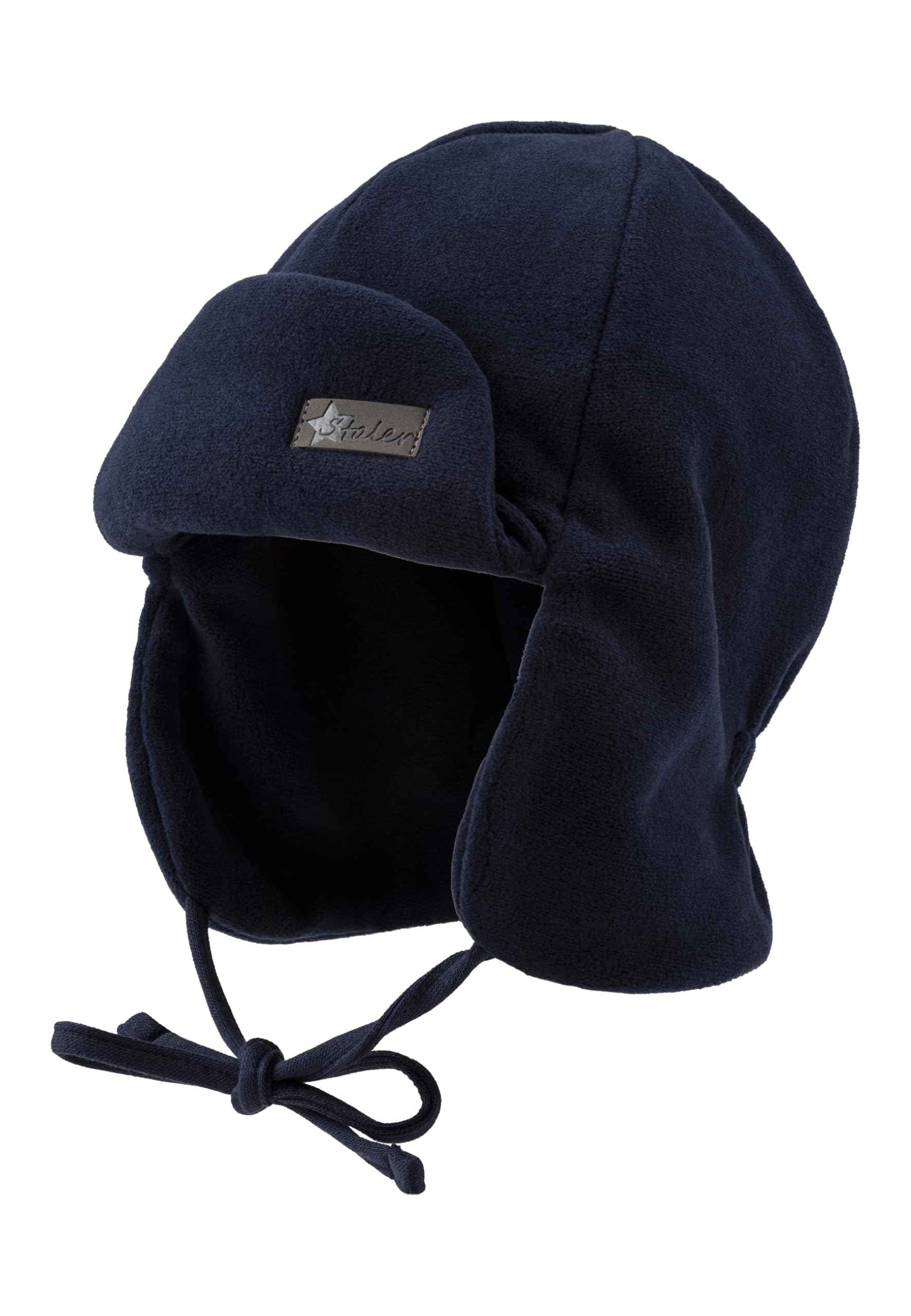 Sterntaler Aviator Hat with Ribbed Pattern - Subtle Striped