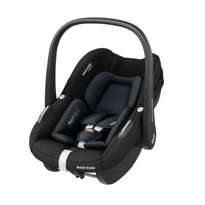 Maxi-Cosi Pebble i-Size, Babyschale, 0–15 Monate, 0–13 kg, 40–83 cm, leichter i-Size Kindersitz, Click&Go-Installation, G-CELL Seitenaufprallschutz, Sitzverkleinerer, Tonal Black - Meloni2