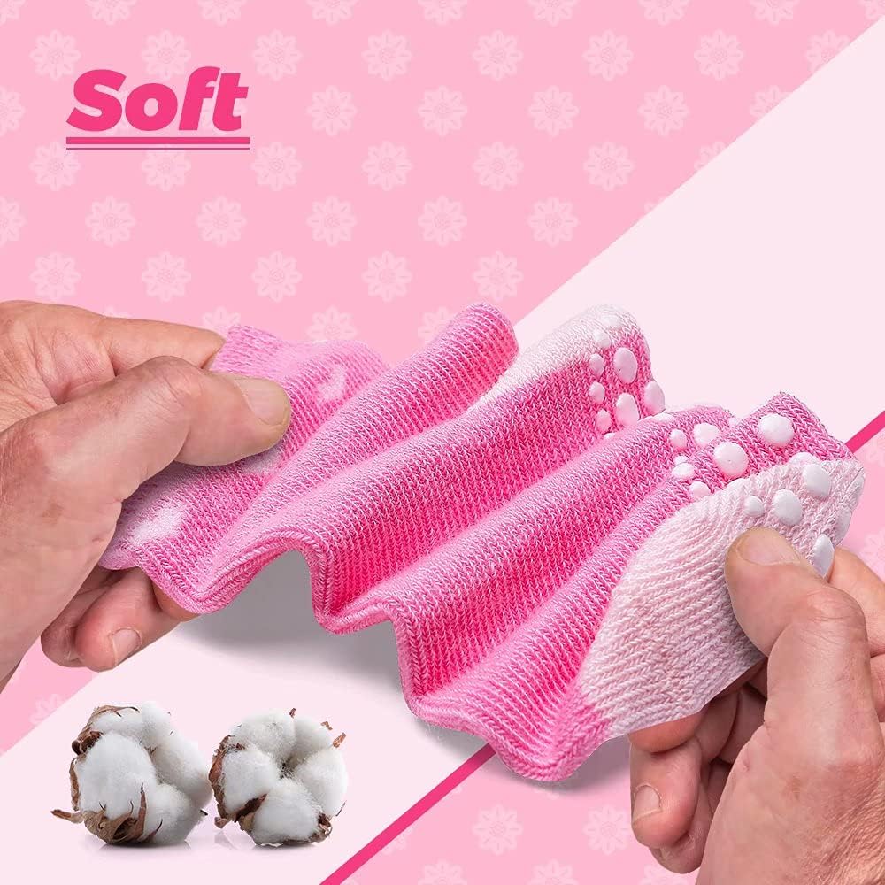 KOWAYI Stoppersocken Kinder 5/10 Paar ABS Rutschsocken Kinder Jungen, Mädchen, Baby Antirutschsocken 1-7 Jahre Grip Socken