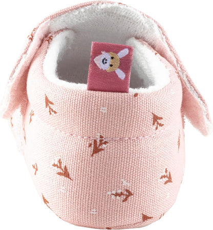 Sterntaler Babyschuhe mit Blumen für Mädchen - gefütterte Krabbelschuhe mit rutschfester Sohle in zartrosa, Größe 16