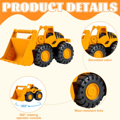 Set of 3 Sand Toy Digger Sandpit, Use Dump Truck Digger Beach Toy Car, Tyres Made of Soft Material, Play Stable Sand Toy from 1-5 Years, Girls, Boys, Summer Toy