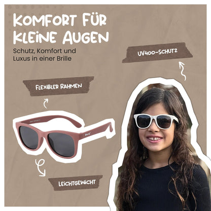 Maesy Yuki Children's Sunglasses for 6-12 Years, UV400 Polarised Protection, Flexible and Flexible Frame, Safe and Comfortable Sunglasses for Children