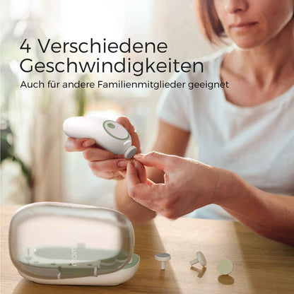 Baby Nagelfeile Elektrisch, Sanfter Baby Nageltrimmer Elektrisch Wiederaufladbar, Baby Nagelknipser Elektrisch, 7 Schleifkopf Ersatzpads