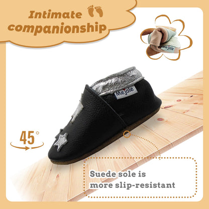 Mejale Leather Baby Shoes First Walking Shoes Crawling Shoes Toddler Children's Shoes Slippers