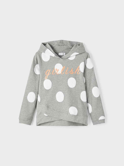 NAME IT Girls Nkfbibba LS Sweat Wh Bru Noos Hoodie