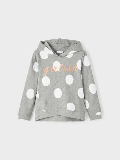 NAME IT Girls Nkfbibba LS Sweat Wh Bru Noos Hoodie