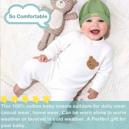 KeCool Unisex Baby Clothing Newborn 100% Cotton Soft Long Sleeve Romper Baby Bodysuits Newborn Clothes for Boys and Girls, Comfortable Baby Romper Newborn Clothing Boys Girls
