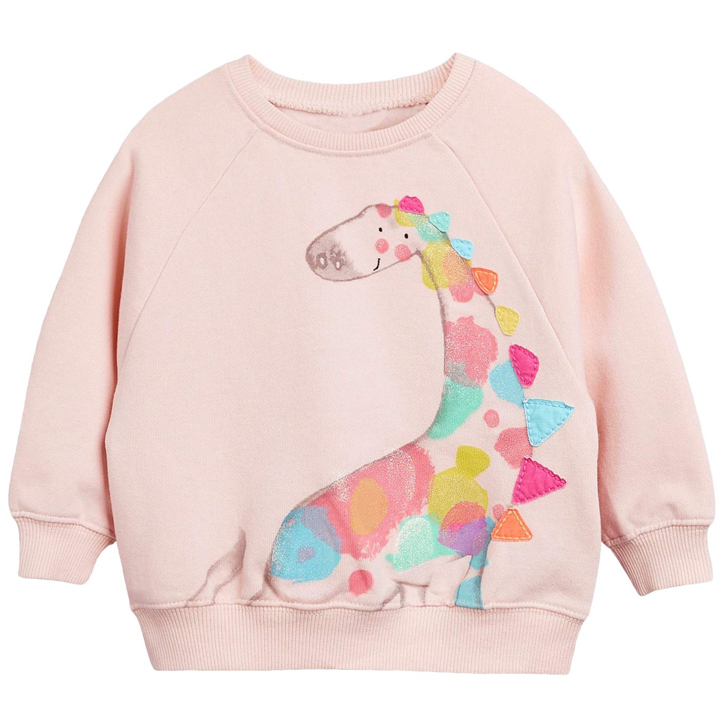 CM-Kid Girls' Long-Sleeved Sweatshirt, Children's Shirts, Cotton, Warm Tops, 1-7 Years, Size 92-122