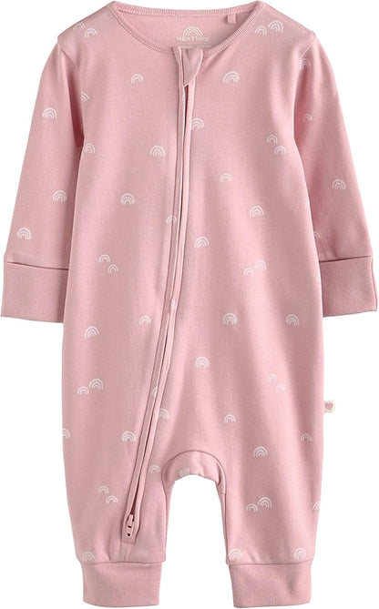 NEXT Baby Mädchen Babyschlafanzüge mit Zweiwege-RV, 4er-Pack