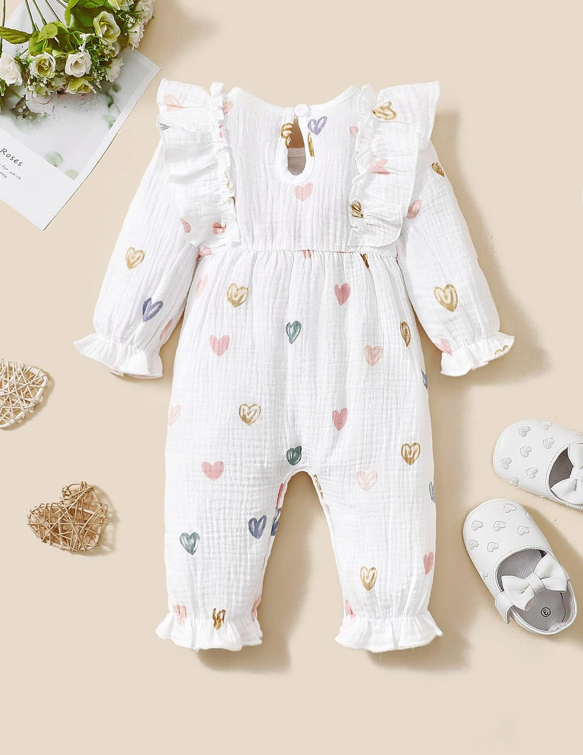 Neugeborenes Baby Mädchen Kleidung Langarm Rüschen Overall Bowknot Strampler Infant Mädchen Herbst Winter Outfits