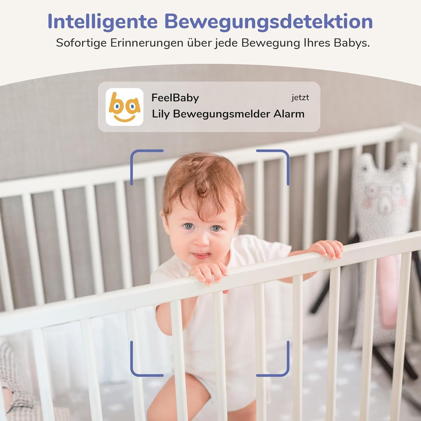 2K WLAN Video-Babyphone mit Kamera, 5" IPS-Display, 330° PTZ | HDR-Nachtsicht, 2-Wege-Audio, VOX, Temperatur, Weinen/Bewegungserkennung, Bereich alarme, Große Reichweite Video Babyphone