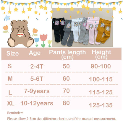 Silkglory Pack of 3 Baby Tights for Girls, Tights for Girls with Cute Glitter Print Pattern, Full Footed Leggings Tights for Newborns Toddlers 2-12 Years