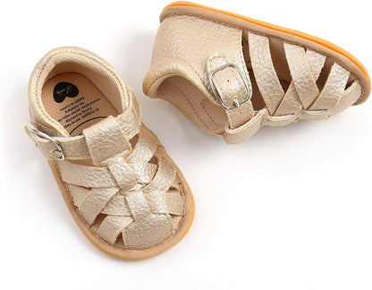 RVROVIC Babyschuhe für Jungen und Mädchen – Premium Weiche Anti-Rutsch Gummisohle für Säuglinge – Sommer Outdoor Sandalen für Kleinkind Erste Walker