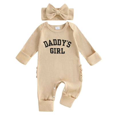 Geagodelia Baby Girl Romper + Headband Newborn Clothing Outfit Jumpsuit Baby Clothes Soft Baby Romper