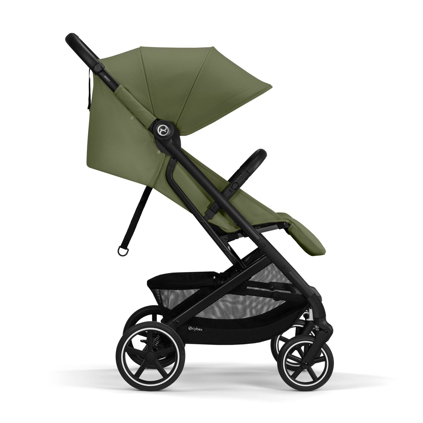Cybex Gold Kinderwagen Beezy mit One-Pull Harness, Ab Geburt bis ca. 4 Jahre (max. 22 kg), Kompakt und ergonomisch, Magic Black (Schwarz mit schwarzem Rahmen)