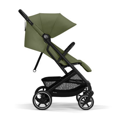 Cybex Gold Kinderwagen Beezy mit One-Pull Harness, Ab Geburt bis ca. 4 Jahre (max. 22 kg), Kompakt und ergonomisch, Magic Black (Schwarz mit schwarzem Rahmen)