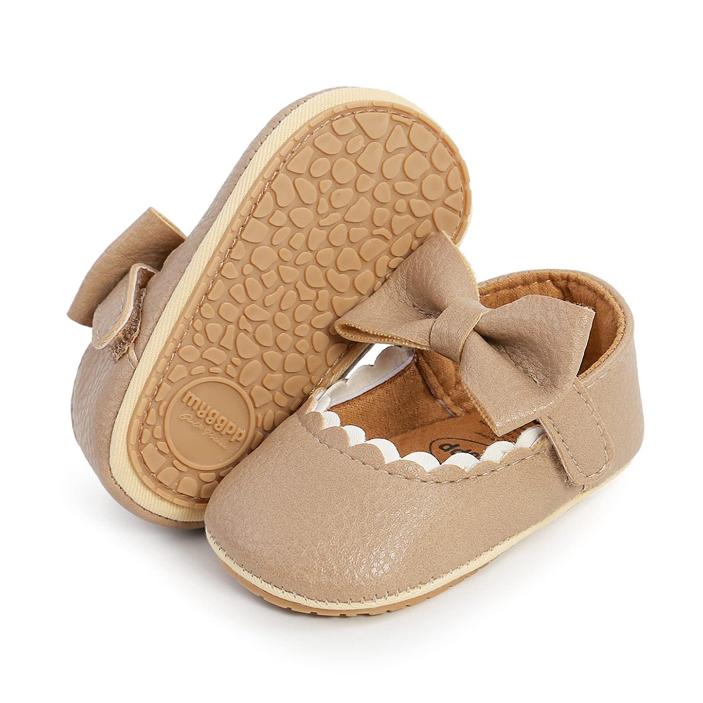 RVROVIC Baby Mädchen Mokassins Prinzessin Mary Jane Flache Kleider Schuhe Premium Leichte Weiche Sohle Krippe Schuhe Kleinkind Schuhe