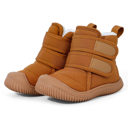 MASOCIO Winter Shoes Baby Boots Boys Girls Toddler Winter Boots Plush Flat Rubber Non-Slip Size 19-27 EU