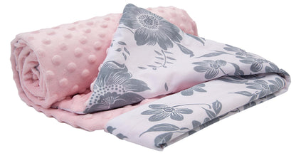 Medi Partners Babydecken Baby 100% Baumwolle Krabbeldecke Babydecke 75x100cm doppelseitig Kinderbett Minky Kuscheldecke Kinderwagen (REH mit grauem Minky)