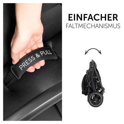 hauck Rapid 4D, Rosa - Kinderbuggy mit Liegefunktion ab Geburt bis 22 kg - UV Schutz 50+ - Klein Zusammenklappbar - Höhenverstellbarer Schieber mit Getränkehalter - Pannensichere Gummi Räder - Meloni2