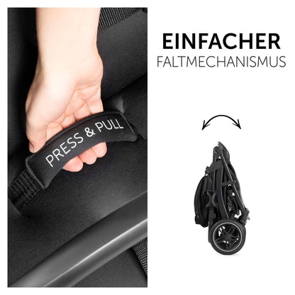 hauck Rapid 4D, Rosa - Kinderbuggy mit Liegefunktion ab Geburt bis 22 kg - UV Schutz 50+ - Klein Zusammenklappbar - Höhenverstellbarer Schieber mit Getränkehalter - Pannensichere Gummi Räder