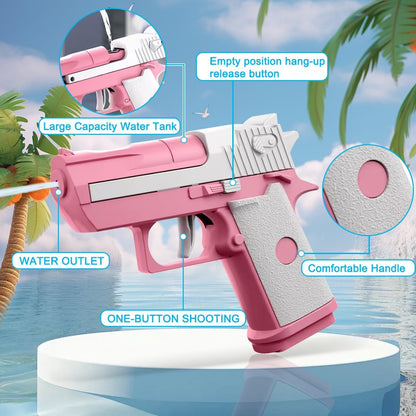 Wasserpistole für Kinder, 2/4 Stück Spritzpistole Wasser Set mit Großer Reichweite bis zu 8-10 Meter, Wasser Spritzpistole Kunststoff für Strände und Wasserschlachten im Freien