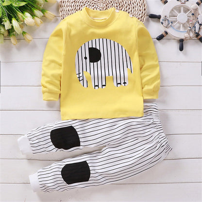 ZTFYKLIN Langärmlige Oberteile und Hosen mit Animal-Print für, und Mädchen, lockerer Loungewear-Anzug für 0 bis 9 Daddys Girls Outfit Mädchen Baby Kleidung Baby Set Junge Newborn