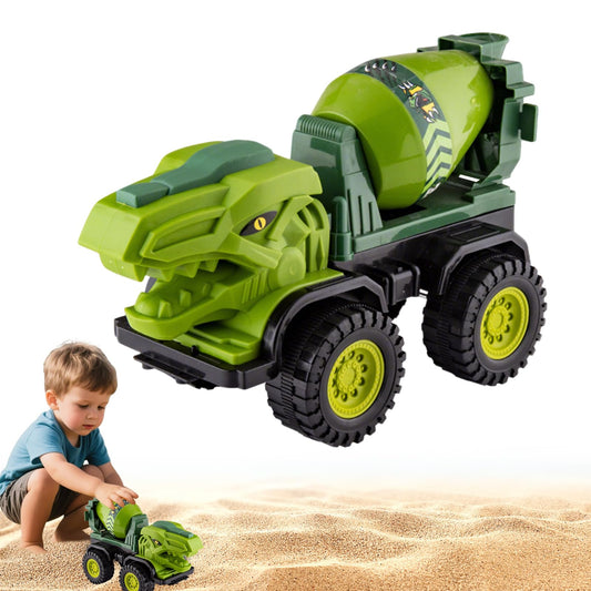 Baustellenfahrzeuge ab 3 Jahren, Set mit 3 Dinosaurier-Sandgruben-Spielzeugset mit Bagger, Transporter, Muldenkipper, robustem Sandspielzeugfahrzeugen Auto, geeignet als Sandspielzeug für Kinder ab 2+ (01)