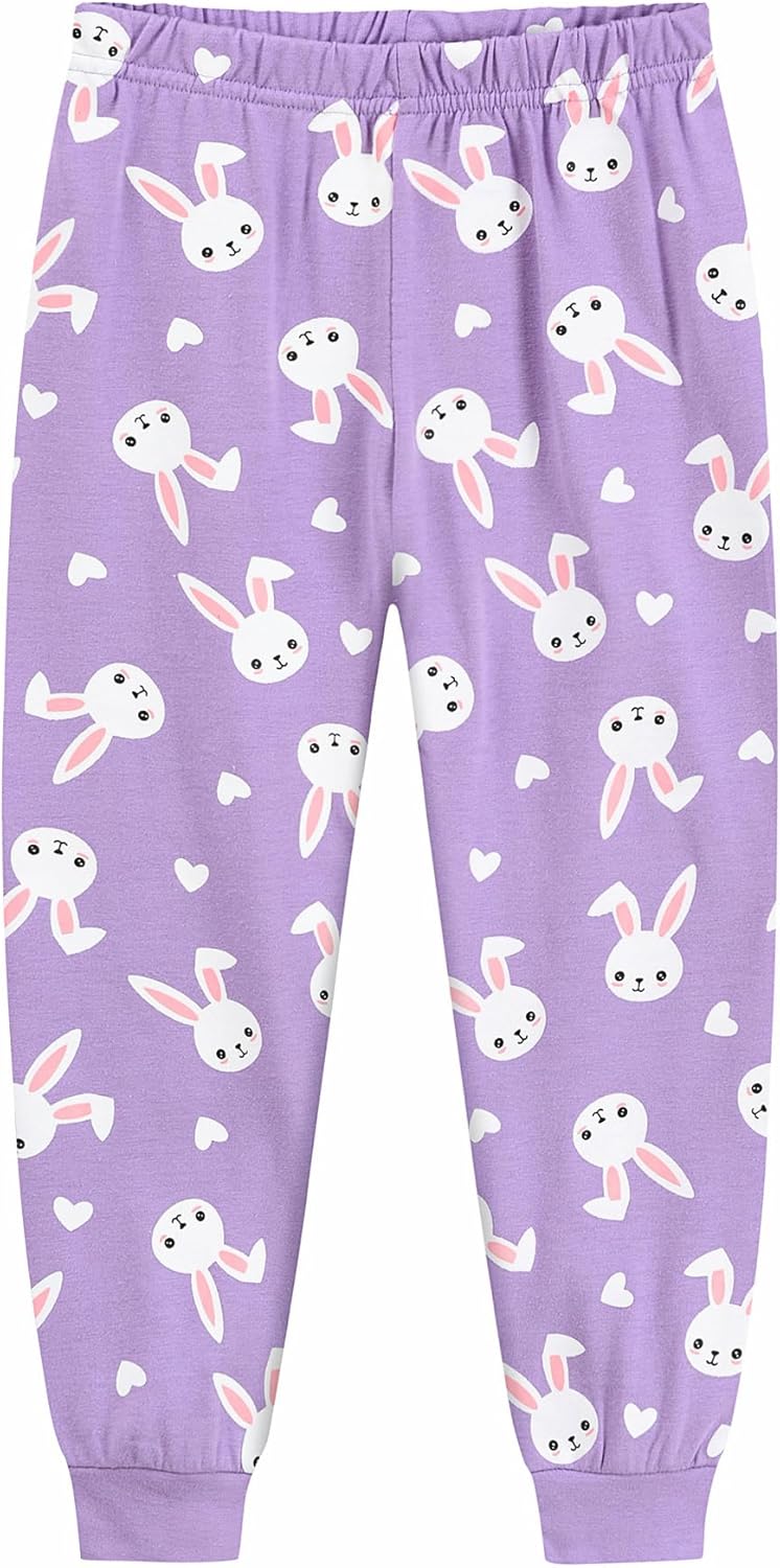 EULLA Kinder Schlafanzüge Mädchen Langarm Winter Pyjama Set Baumwolle Meerjungfrau Einhorn Prinzessin Katze Dino Zweiteilig Nachtwäsche 92 98 104 110 116 122