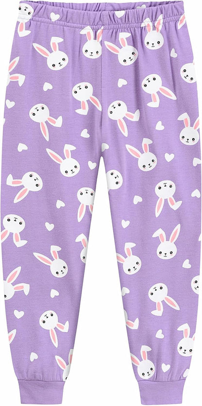 EULLA Kinder Schlafanzüge Mädchen Langarm Winter Pyjama Set Baumwolle Meerjungfrau Einhorn Prinzessin Katze Dino Zweiteilig Nachtwäsche 92 98 104 110 116 122