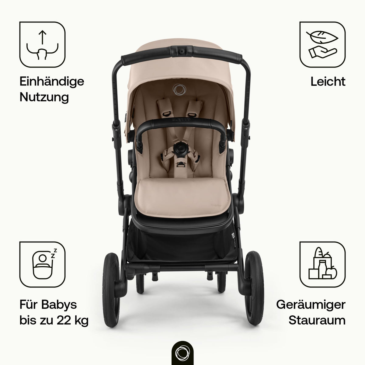 Bugaboo Cub All-Terrain Kinderwagen für Neugeborene und Kleinkinder