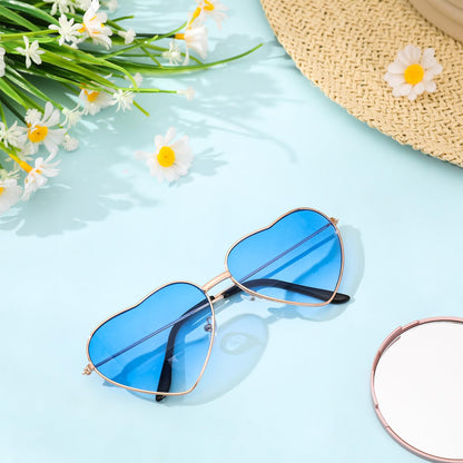 ALTcompluser 2 Pack Herz Sonnenbrille, Weinsamkeit Hippie Gläser, Retro Kostüm Brille für Kinder Herren Damen 60er 70er 80er 90er Party Hippie Chic, Kleid Accessoires