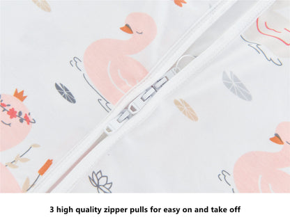 Chilsuessy Summer Baby Sleeping Bag, Small Children’s Sleeveless Pyjamas for Summer and Spring, 100 % Cotton