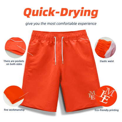 MEILONGER Badehose Jungen Badeshorts Schnelltrocknend Boardshorts mit Netzfutter Taschen und Verstellbarem Tunnelzug