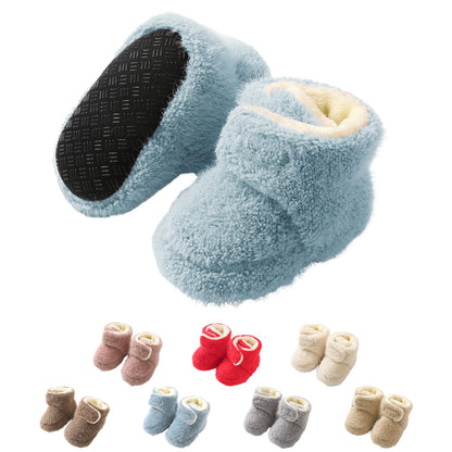 YloveM Toddler Baby Boys Girls Booties, Unisex Newborn Winter Shoes Thick Snow Boots Non-Slip Sole Soft Toddler Warm Sock Shoes