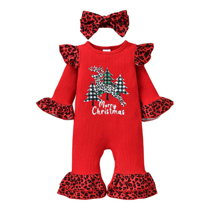 Geagodelia Baby Boys Girls Romper Jumpsuit Christmas Outfit Clothing Christmas Outfit Baby Clothes Sleep Romper Newborn Soft Baby Set My First Christmas