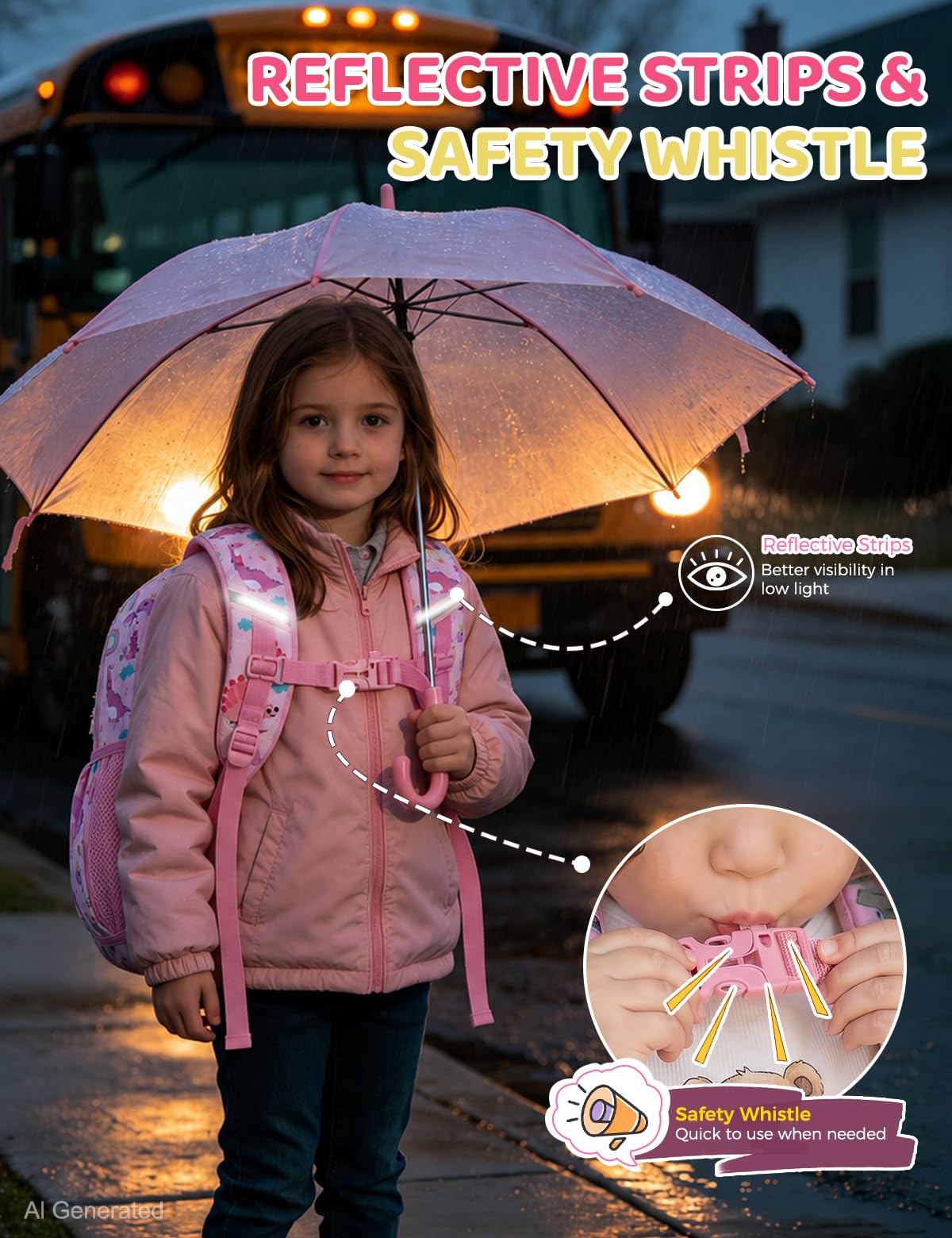 Kinderrucksack für Mädchen 5–8 Jahre, 12L Leichter & Wasserabweisender mit Brustgurt, Perfekt für Vorschule & Grundschule，Regenbogen