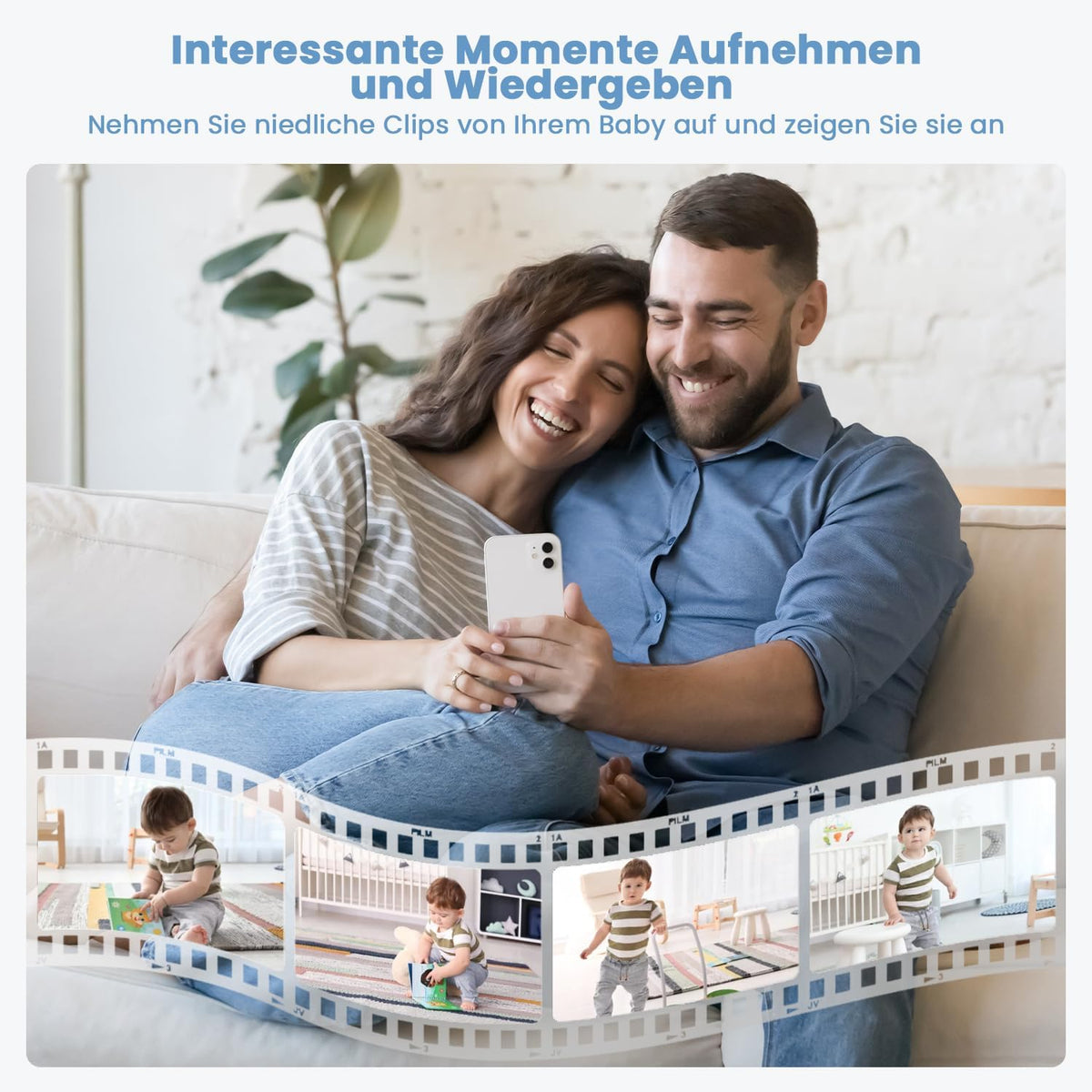 ieGeek Babyphone mit Nachtsicht - 2K 5" WLAN PTZ Kamera für rundum Sicherheit