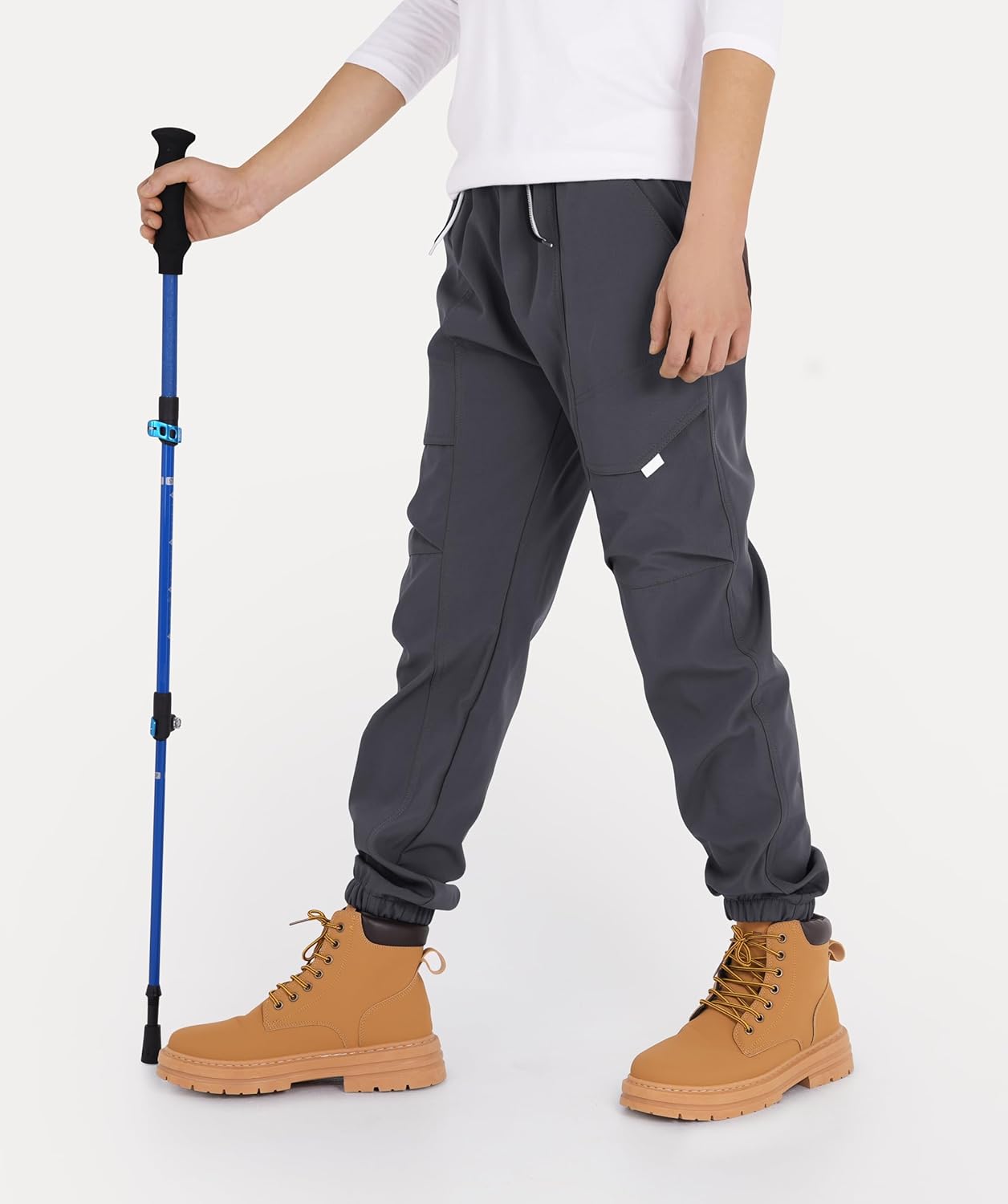 YOUNGSOUL Cargohose Jungen Wasserdicht Kinder Wanderhose Outdoor Jungs Cargo Hose mit Gummizug