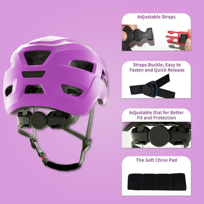FAYDUDU Toddler Helmet Children's Bicycle Helmet Baby Multi-Sport Adjustable Helmet Sports Helmet Cycling Bicycle Scooter Skateboard Helmet Lightweight for Children Boys Girls from 2-8 Years Old