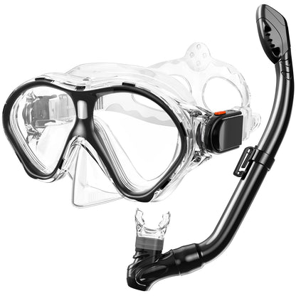 Gintenco Schnorchelset Kinder, Taucherbrille Kinder mit Schnorchel Anti-Fog Panorama-Weitsicht, Anti-Leck schnorchelmaske,Tauchmaske für Schwimmen Schnorcheln 4-16 Jahre