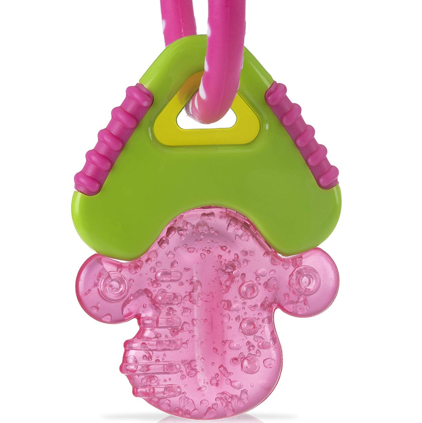 Nûby Beißring für Babys fördert Sehsinn & Motorik, Greifling mit ICE-Gel erreicht auch die Backenzähne, ab 3+ Monate 600 Blau 1 Stück (1er Pack) - Meloni2