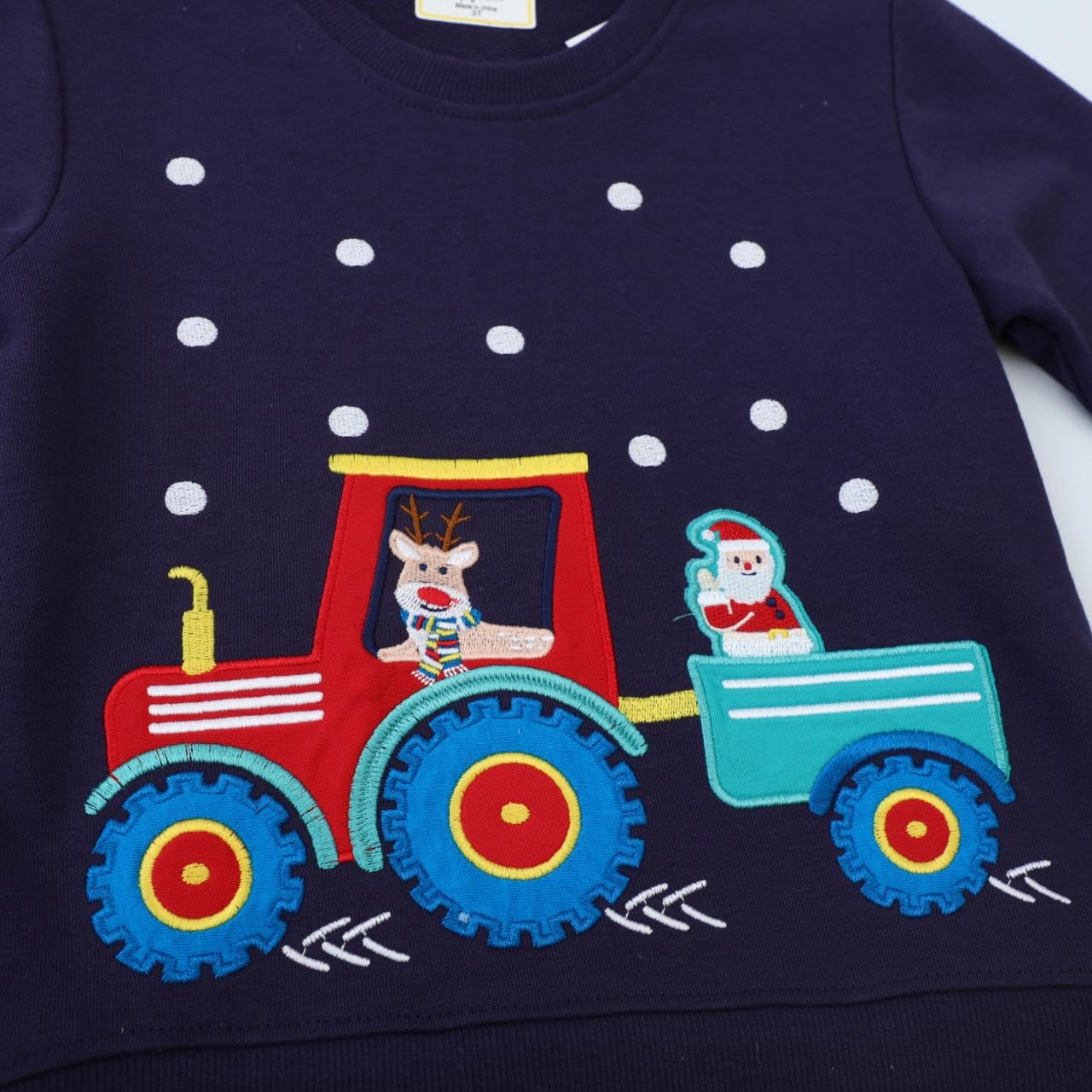 Boys' Sweatshirts Christmas Boy Christmas Long Sleeve Jumper Children's Christmas Clothing Christmas Long Shirt Dinosaur Santa 1-7 Years Size 92-122