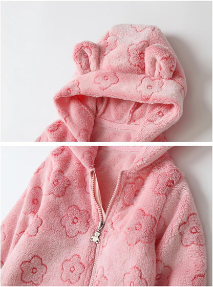 Baby-Overall für Mädchen, Jungen, Winter, Schneeanzug, 1-12 Monate, Fleecemantel, Jumpsuit, Pilot, Baby, Jungen, Mädchen