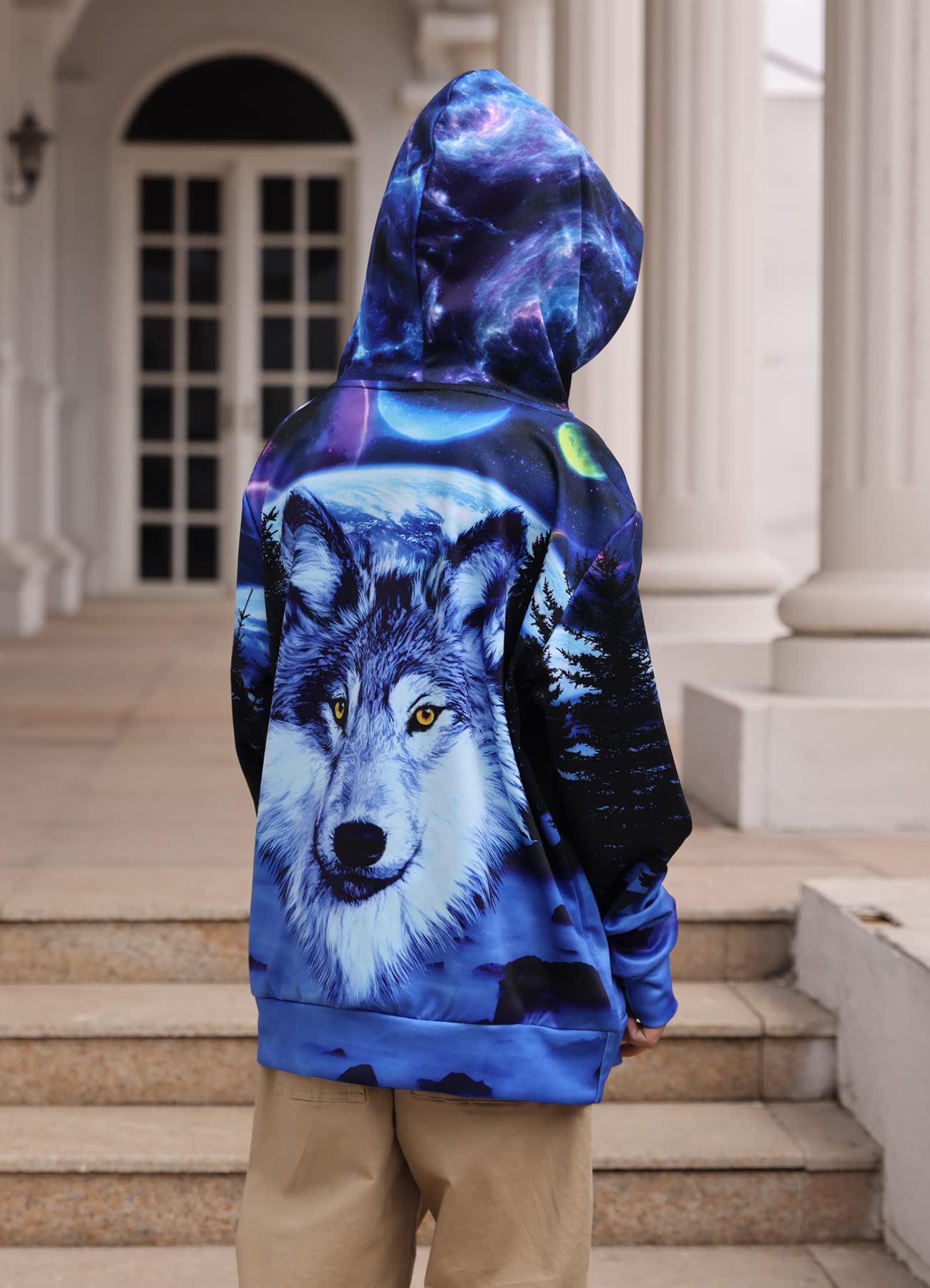 Fanient Children's / Boys' / Girls' Hoodies, 3D Print, Vivid Animal Cartoon Graphic Sweatshirt, Pocket Pullover Hoodie for 6-16 Years 