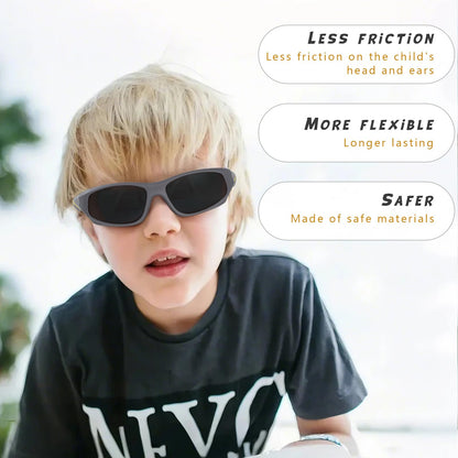 Hifot Sonnenbrille Kinder Polarisierte Sportbrille für Jungen und Mädchen UV400 Schutz gegen UltravioletteFahrradbrille Silikon Sonnenstrahlen Alter 3-12 Jahre